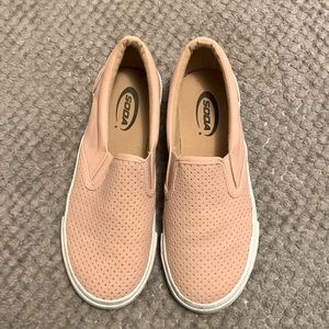 Size 6.5 Soda, like new, worn once, slip on shoes